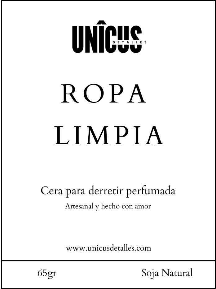Wax Melt Ropa Limpia